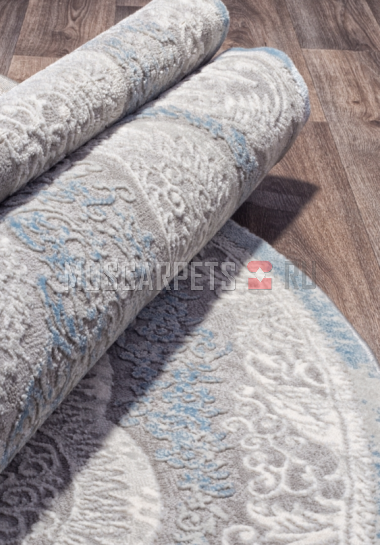 Ковер 03880A - BLUE / BLUE - Овал - коллекция ARMINA