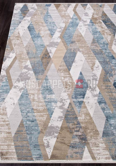 Ковер ALLURES 12027 CREAM-BLUE прямоугольник