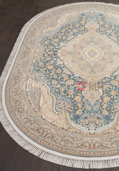 Ковер FARSI 1200-146 LIGHT BLUE овал