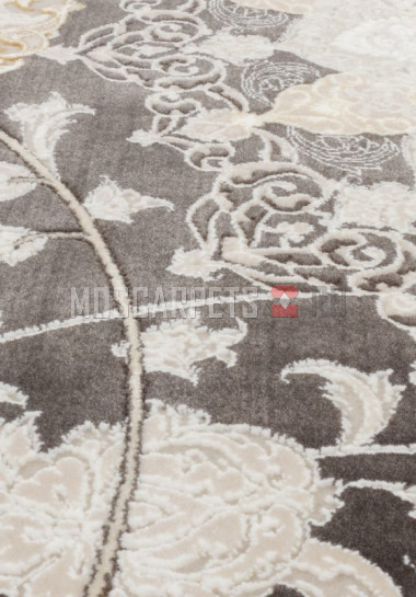 Ковер FARSI 1200-G142 DARK GRAY овал