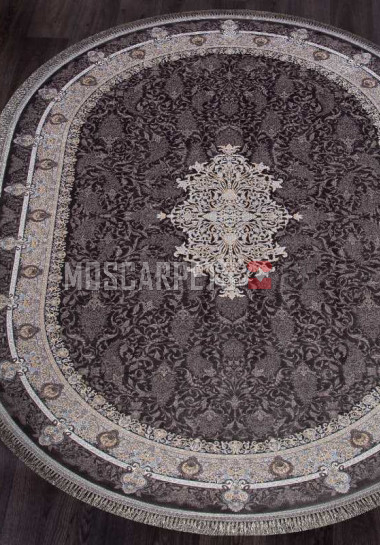 Ковер FARSI 1200-G247 DARK GRAY овал