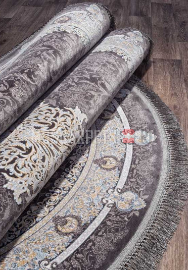 Ковер FARSI 1200-G247 DARK GRAY овал