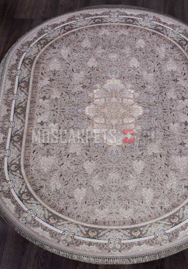 Ковер FARSI 1200-G247 LIGHT GRAY овал