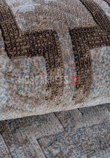 Ковер MATRIX D951 CREAM-BLUE прямоугольник