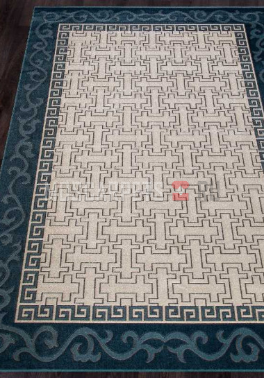 Ковер SERENITY D781 CREAM-BLUE прямоугольник