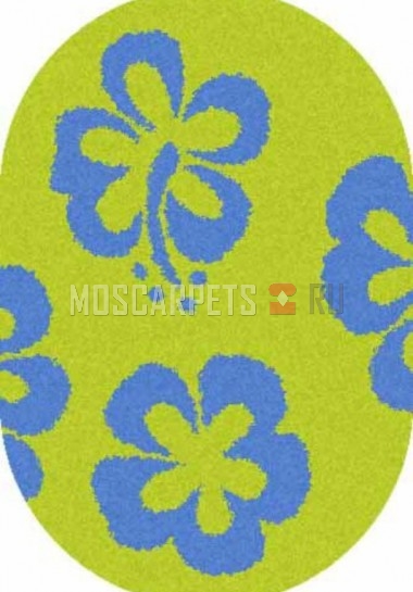 Ковер SHAGGY ULTRA S605 GREEN-BLUE овал
