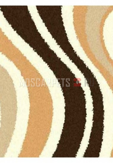 Ковер SHAGGY ULTRA S607 BEIGE-BROWN круг