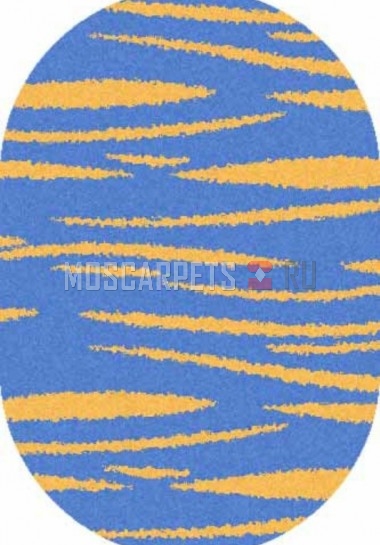 Ковер SHAGGY ULTRA S608 BLUE-YELLOW овал