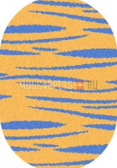 Ковер SHAGGY ULTRA S608 YELLOW-BLUE овал