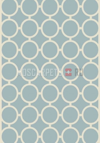 Ковер SIERRA d713 BLUE-CREAM прямоугольник