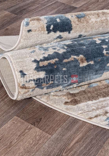 Ковер STAR P0394 M.L.BEIGE-D.BLUE овал