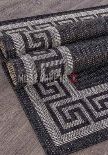 Ковер VEGAS S002-BLACK-GRAY прямоугольник