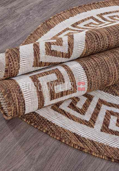 Ковер VEGAS S002-BROWN-CREAM овал