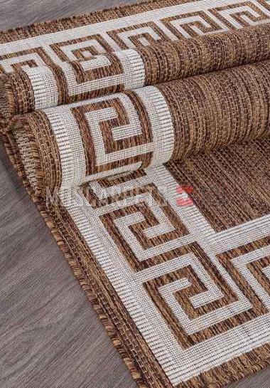 Ковер VEGAS S002-BROWN-CREAM прямоугольник