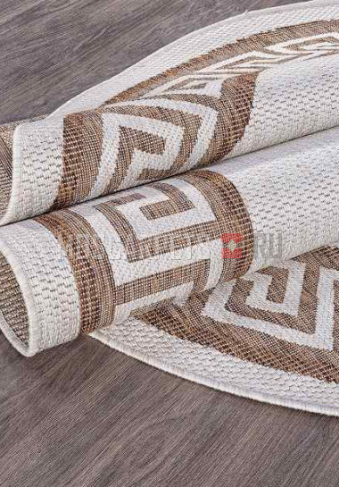 Ковер VEGAS S002-CREAM-BROWN овал1