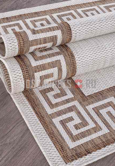Ковер VEGAS S002-CREAM-BROWN прямоугольник