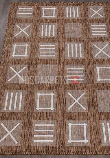 Ковер VEGAS S003-BROWN-CREAM прямоугольник