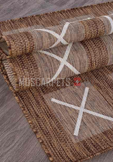 Ковер VEGAS S003-BROWN-CREAM прямоугольник