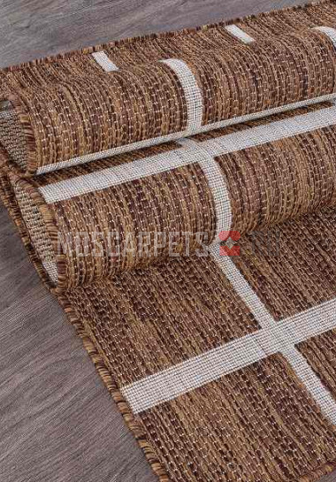 Ковер VEGAS S004-BROWN-CREAM прямоугольник