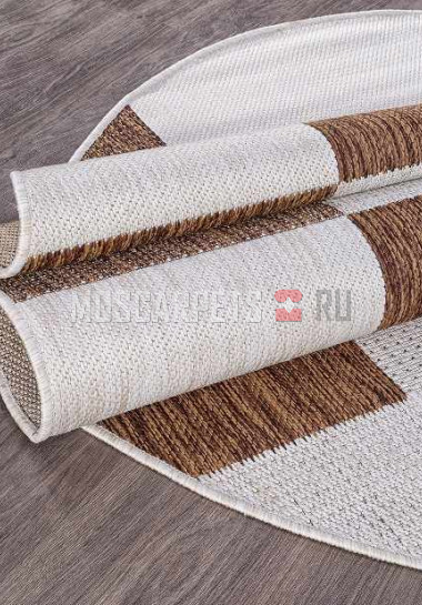 Ковер VEGAS S005-CREAM-BROWN овал1