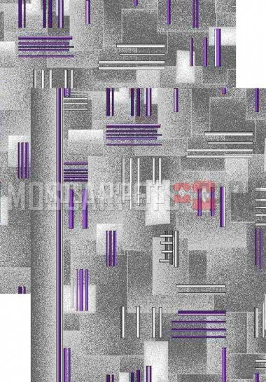 Палас Контур 9425 серо-фиолетовый