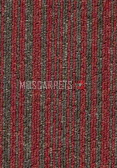 Ковровая Плитка Stripe (Страйп) 155 коричнево-красный