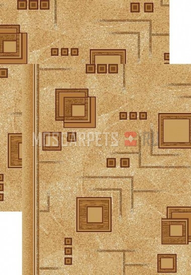 Паласная дорожка Кубик 970w2/43 бежево-коричневый
