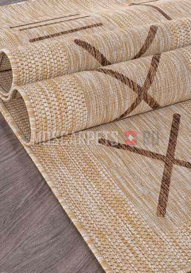 Ковер VEGAS S003-BEIGE-BROWN прямоугольник