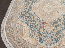 Ковер FARSI 1200-146 LIGHT BLUE овал