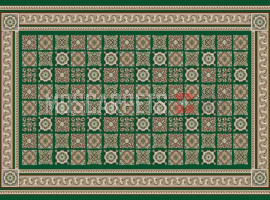 Палас Ош 6028 зелено-коричневый(карпет)