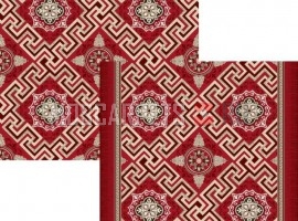 Палас Лалели 1749c5/105 бордово-бежевый