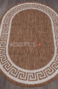 Ковер VEGAS S002-BROWN-CREAM овал