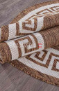 Ковер VEGAS S002-BROWN-CREAM овал
