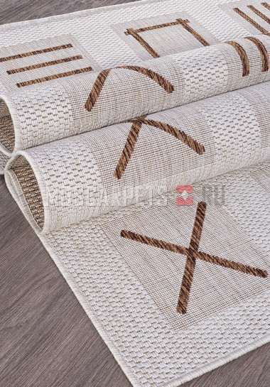 Ковер VEGAS S003-CREAM-BROWN прямоугольник